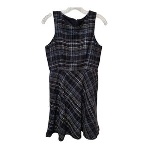Banana Republic Plaid Bouclé Fit & Flare Dress Size 2